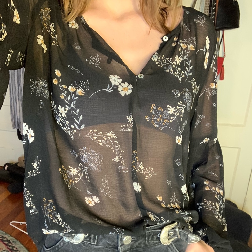 Lovestitch Sheer Floral Blouse